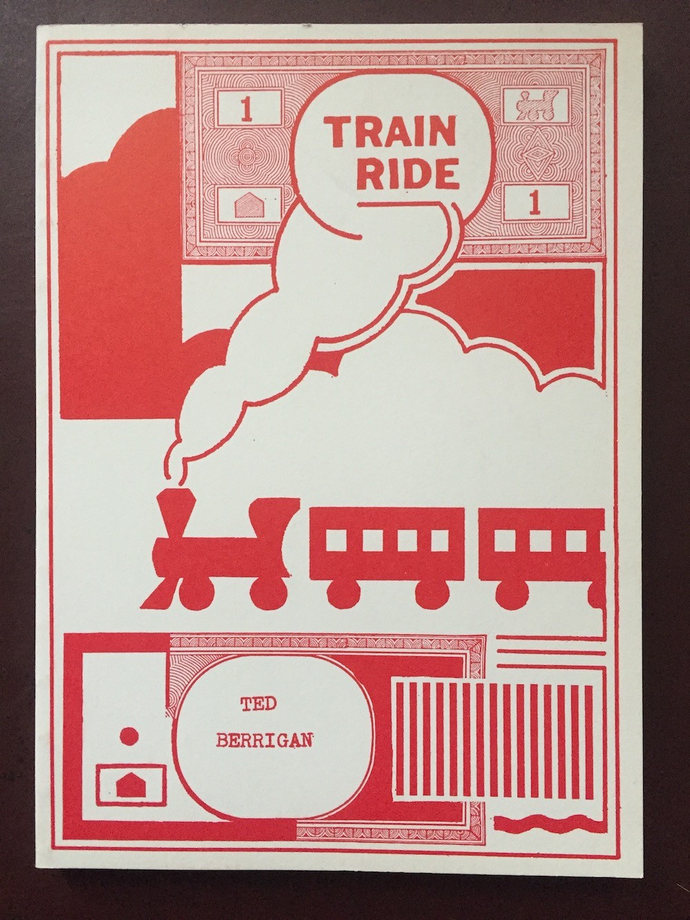 Cover for Train Ride by Ted Berrigan