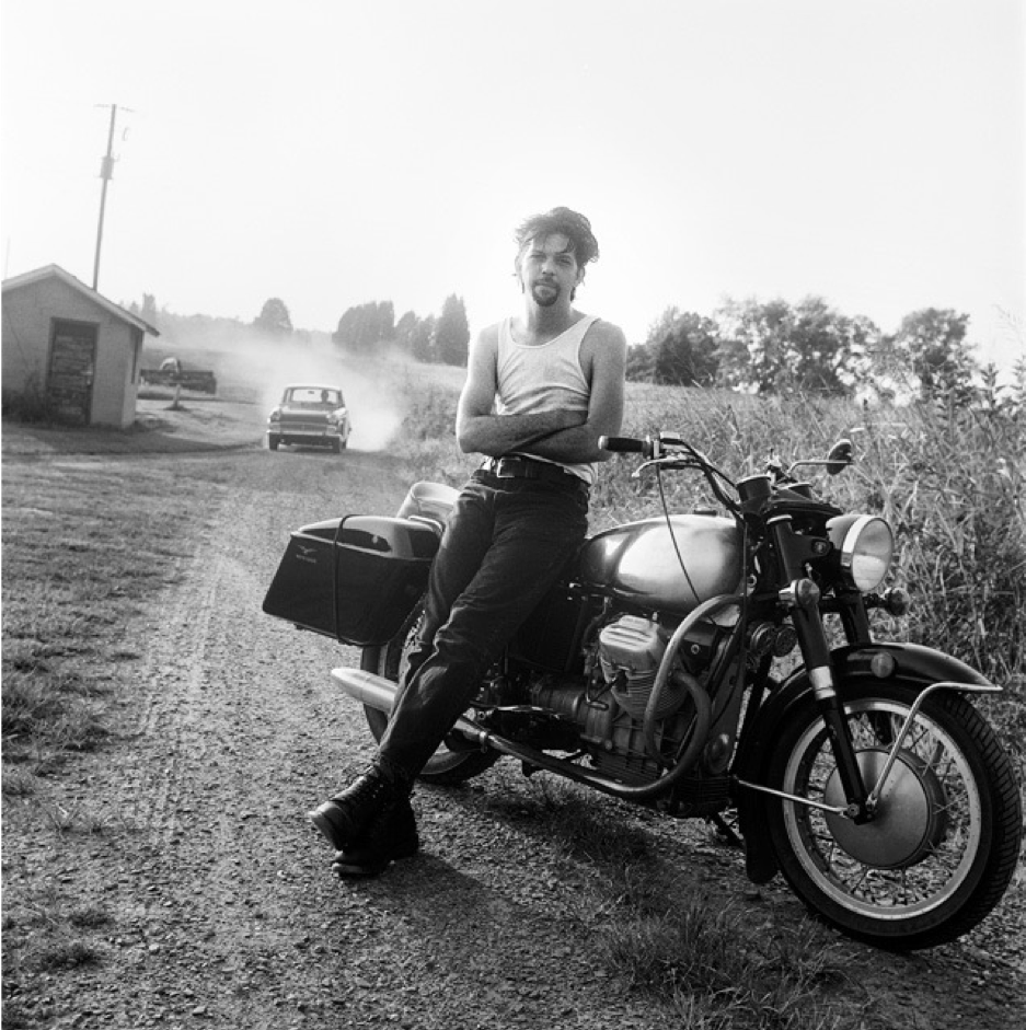 Mark Linkous and motorcycle. Photo by Danny Clinch.