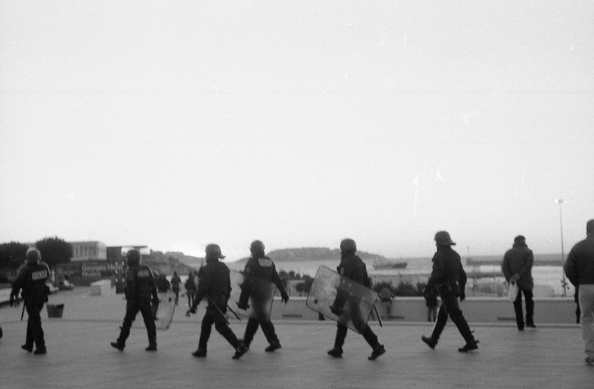 Riot police in Paris.