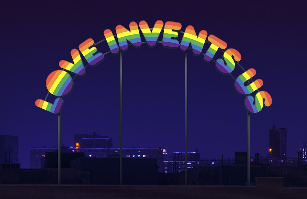 Rainbow neon: Love Invents Us