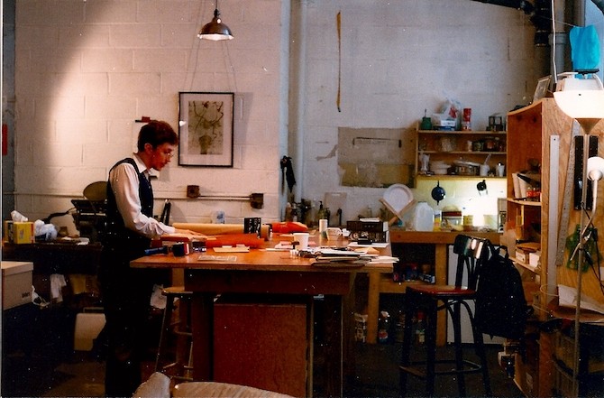 Matvei Yankelevich at a desk circa 2003