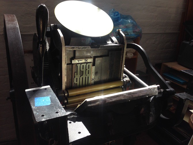 Letter press printer.