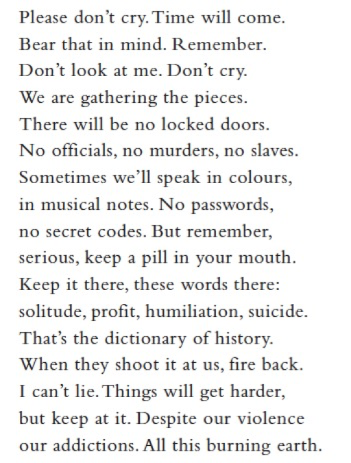 Text of a Sean Bonney poem.