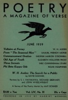 June 1939 Poetry Magazine cover