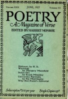 June 1927 Poetry Magazine cover