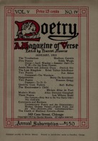 January 1915 Poetry Magazine cover