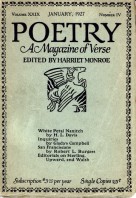 January 1927 Poetry Magazine cover