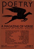 July 1937 Poetry Magazine cover