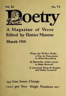 March 1918 Poetry Magazine cover
