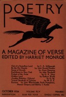 October 1934 Poetry Magazine cover