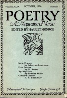October 1926 Poetry Magazine cover