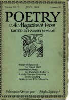 July 1924 Poetry Magazine cover