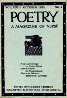 October 1923 Poetry Magazine cover