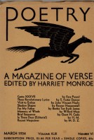 March 1934 Poetry Magazine cover