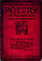 December 1926 Poetry Magazine cover