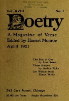 April 1921 Poetry Magazine cover