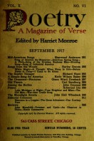 September 1917 Poetry Magazine cover