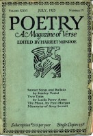 July 1925 Poetry Magazine cover