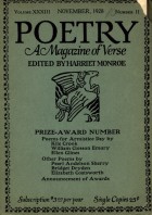 November 1928 Poetry Magazine cover