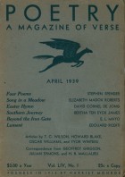April 1939 Poetry Magazine cover
