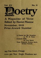 November 1919 Poetry Magazine cover