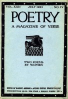 July 1923 Poetry Magazine cover