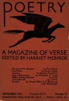 September 1935 Poetry Magazine cover
