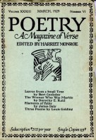 March 1929 Poetry Magazine cover