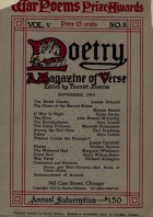 November 1914 Poetry Magazine cover