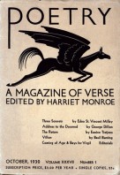 October 1930 Poetry Magazine cover