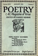 August 1925 Poetry Magazine cover