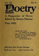 May 1922 Poetry Magazine cover
