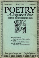 June 1924 Poetry Magazine cover