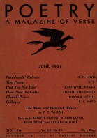 June 1938 Poetry Magazine cover