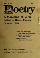October 1920 Poetry Magazine cover