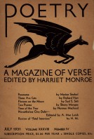 July 1931 Poetry Magazine cover