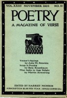 November 1923 Poetry Magazine cover