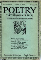 March 1928 Poetry Magazine cover
