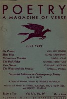 July 1939 Poetry Magazine cover