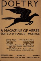 December 1932 Poetry Magazine cover