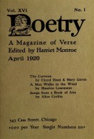 April 1920 Poetry Magazine cover