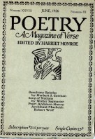 June 1926 Poetry Magazine cover
