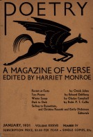 January 1931 Poetry Magazine cover