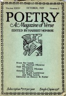October 1929 Poetry Magazine cover
