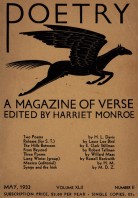 May 1933 Poetry Magazine cover