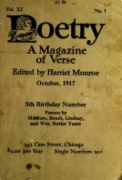 October 1917 Poetry Magazine cover