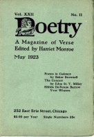 May 1923 Poetry Magazine cover