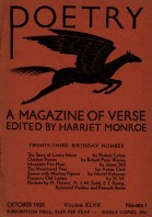 October 1935 Poetry Magazine cover