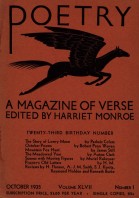 October 1935 Poetry Magazine cover