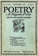 September 1927 Poetry Magazine cover